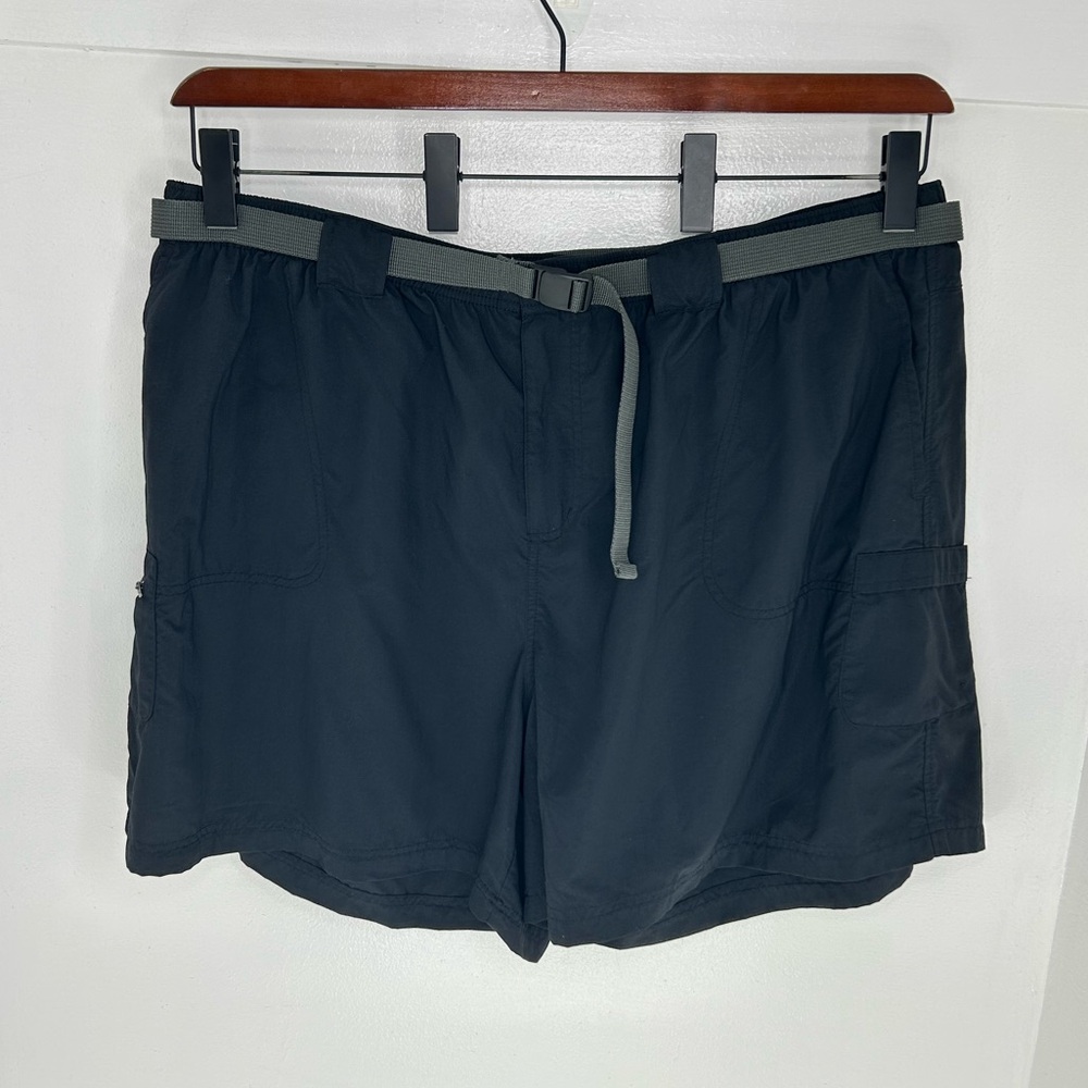 Columbia Womens Belted Cargo Shorts Size 3X Black Outdoor Hiking Active‎ 40x6 - Picture 2 of 11